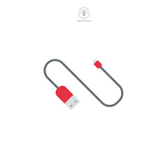 Charging Cable icon symbol vector illustration isolated on white background