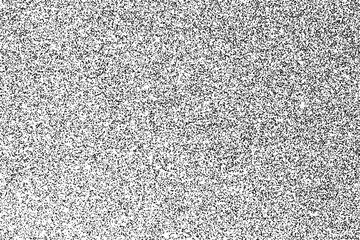 Distressed black texture. Dark grainy texture on white background. Dust overlay textured. Grain noise particles. Rusted white effect. Grunge design elements. Vector illustration.  