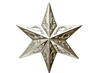 Silver Star Christmas Tree Topper.