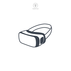 VR Headset icon symbol vector illustration isolated on white background