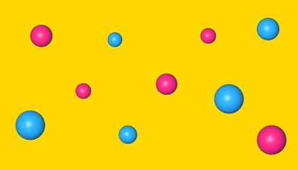 Colorful 3D background.Cute sphere round circles multicolor geometry abstract background.Vivid trendy texture  wallpaper.