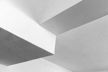 Abstract white minimal interior details, architectural photo