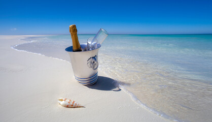 Luxury Vacation or Honeymoon - celebrate with Champagne - Maldives