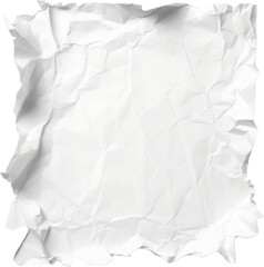 Obraz premium Crumpled piece of craft white paper