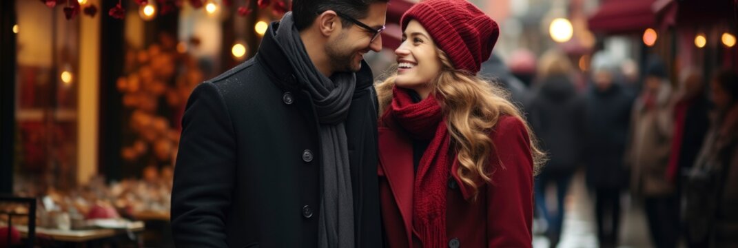 Portrait Beautiful Young Couple Love Walking , Background Image For Website, Background Images , Desktop Wallpaper Hd Images