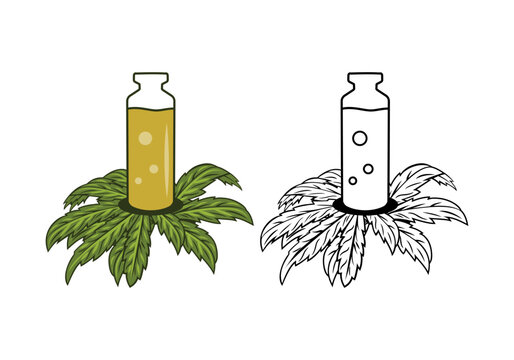 Cannabis Oil Design Illustration vector eps format , suitable for your design needs, logo, illustration, animation, etc.
