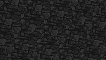 stone random pattern black for wall background or cover page