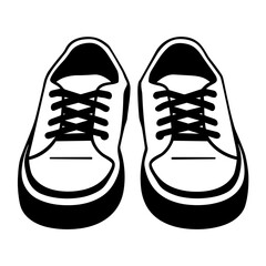 Hand Drawn Illustration of Casual Shoes