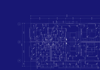 Floor plan designed building on the drawing.