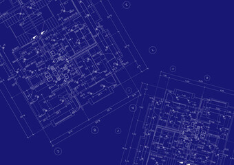 Floor plan designed building on the drawing.