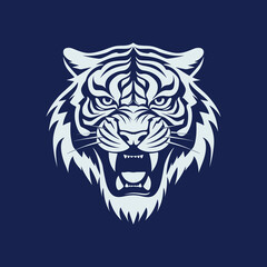 Stunning Tiger Head Silhouette Vector: High-Resolution Image for Your Projects