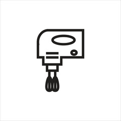 hand mixer vector icon line template