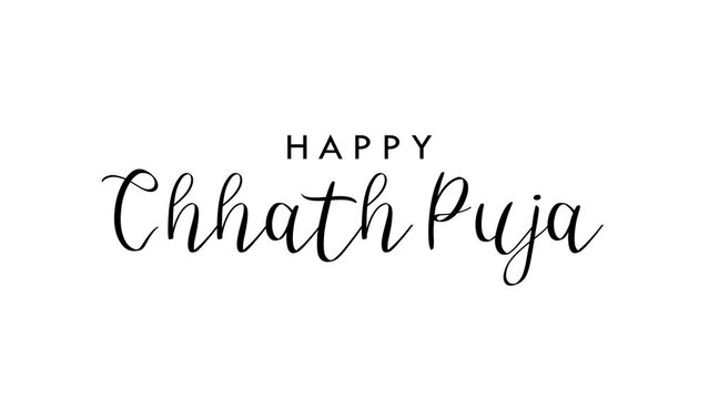 Happy Chhath Puja Text Animation. Excellent for banners, Chhath Puja celebrations, and stories for social media feed wallpaper