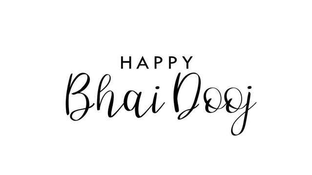 Happy Bhai Dooj Text Animation. Excellent for banners, Bhai Dooj celebrations, and stories for social media feed wallpapers