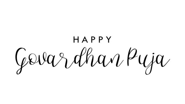 Happy Govardhan Puja Text Animation. Excellent for banners, social media feed wallpaper stories, and Govardhan Puja celebrations