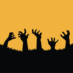 silhouette of hands halloween