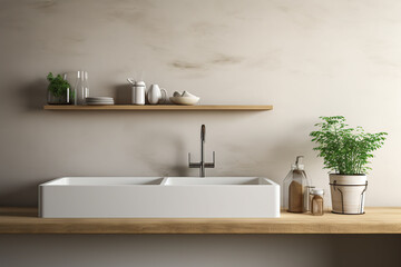 Fototapeta na wymiar modern kitchen sink