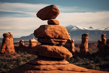 Fototapeta na wymiar Balanced Rocks in the Grand Canyon
