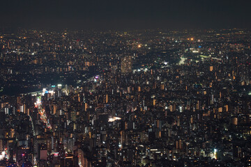 Obraz premium Night view of Tokyo city in Japan