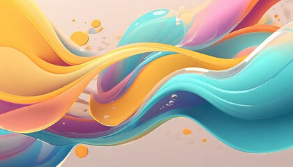 Abstract Multicolor Liquid Effect