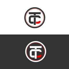 TC logo. T C design. White TC letter. TC, T C letter logo design. Initial letter TC linked circle uppercase monogram logo.