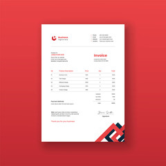 Modern Simple Invoice Design For Corporate Office. Invoice Design. Simple and Creative Modern Corporate Clean Design