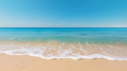 Fototapeta na wymiar Low Angle Desert Beauty, Sandy Dunes and Clear Blue Skies