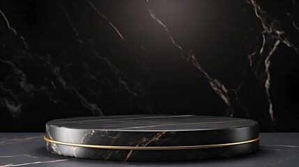 Black Marble Elegance, High End Product Showcase on Luxurious Marble Backdrop