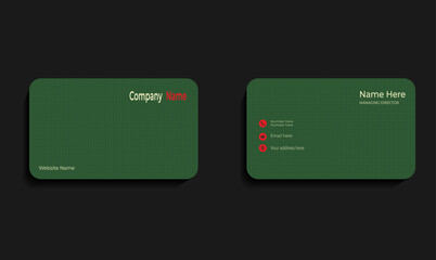 Elegant dark background minimalist business card.