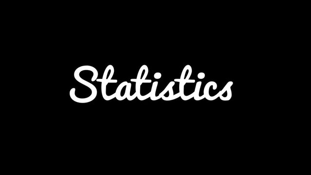 World Statistics Day Text Animation. Great for Statistics Day Celebrations, lettering with black background, for banner, social media feed wallpaper stories
