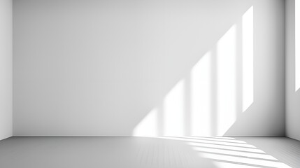 Play of Light and Shadow on a Wall, Engaging Presentation and Display Background with Copy Space