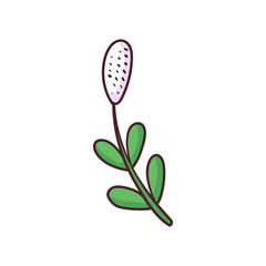 cute handdrawn flower vector