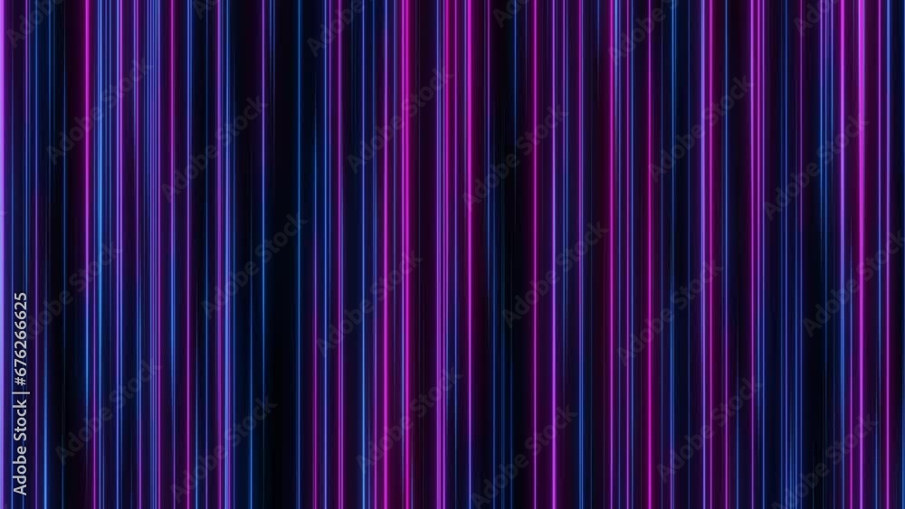 Poster abstract colorful background with light vertical stripes, bright neon rays and glowing lines, glowin