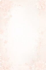 Fototapeta premium Design elements on a basic pink paper texture background. Background for party, birthday, wedding or graduation invitation card in white color with floral elements in soft art style. Generative Ai.