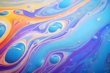 Abstract Background Texture of Iridescent Paints. Soap Bubble.