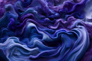 Tumultuous indigo and violet, capturing the energy of a liquid storm.