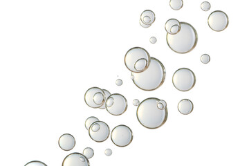 Air bubbles in a row.