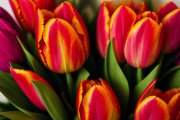 Fototapeta premium A beautiful Bouquet. Nature's Kaleidoscope. A Breathtaking Bouquet of Floral Splendor. Generative AI