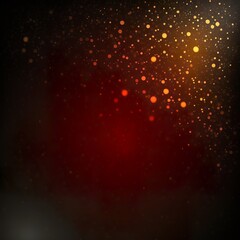 Red orange black grainy gradient background, blurry lights on dark noise texture, copy space for festive occasions holiday dotted sparkling visual effect celebration Generative AI 