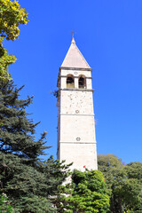 Fototapeta na wymiar Bell tower of St. Arnir in Split, Croatia