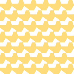Duck silhouette on yellow background seamless pattern