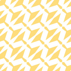 Yellow abstract shape on white background seamless pattern