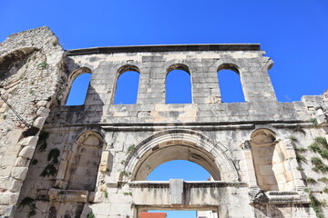 Silver Gate (Porta argentea) near Palace of Diocletian in Split, Croatia
