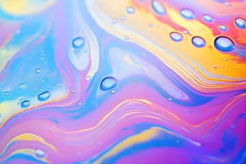 Abstract Background Texture of Iridescent Paints. Soap Bubble.