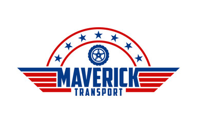 Truck trailer transport logistics, delivery, express, cargo company logo design
