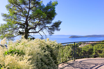 Observation desk in Forest Park Marjan in Split, Croatia