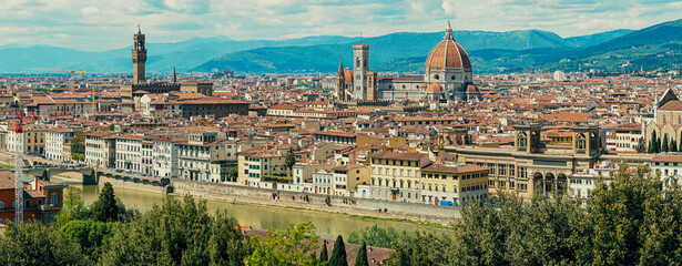 Panorama de Florence - obrazy, fototapety, plakaty