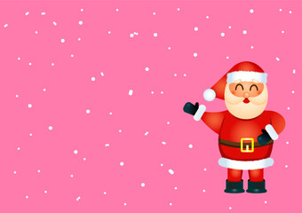 Santa Claus cartoon background illustration, snow