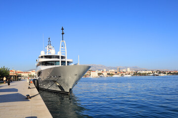 Ship in marina in sunny day in Split, Croatia