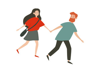 Cute couple in love. Husband and wife. Boy and girl. A man and a woman. Valentine's Day